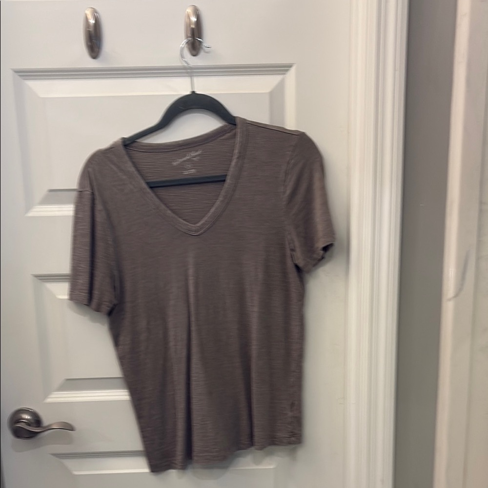 Universal Thread Brown Fitted Short Sleeve T-Shirt